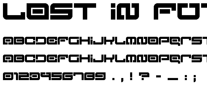 Lost in Future Regular font
